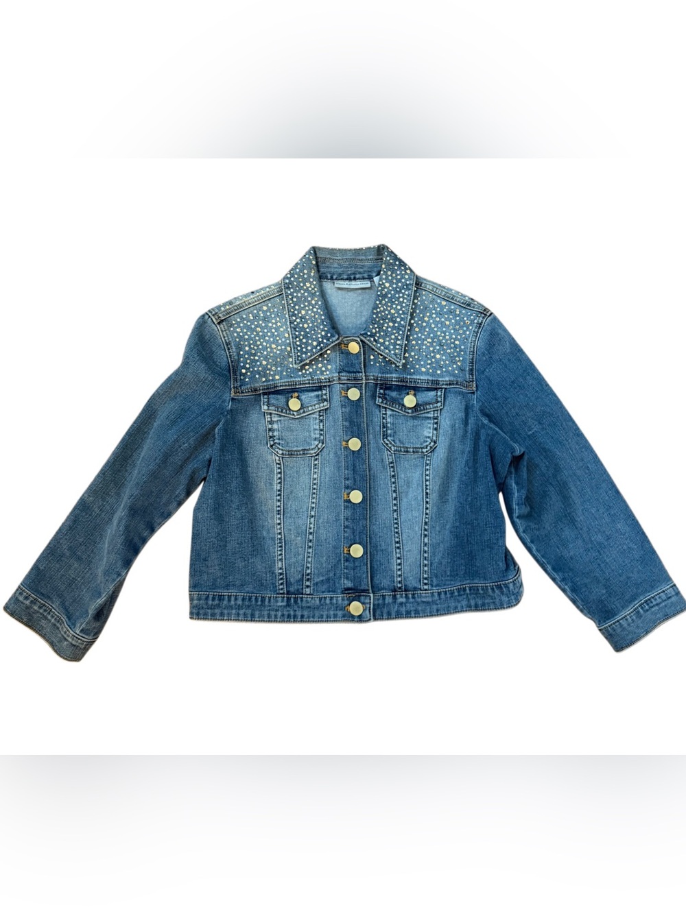 Denim Jacket with Rhinestones
